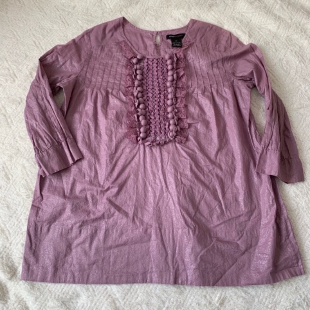 🌈 EUC Purple blouse lace Size XS BCBG MAC Azria